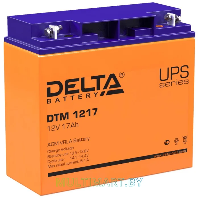 Аккумулятор для ИБП Delta DTM 1217 (12В/17 А·ч)